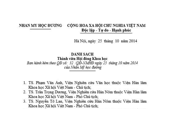 Thành viên hội đồng khoa học